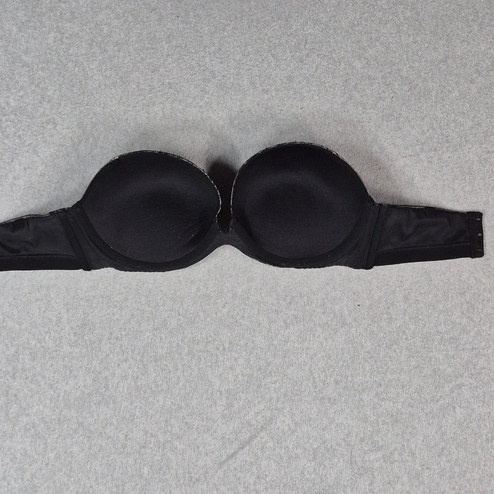 Victoria's Secret Women Bra 32DD Black Floral Very Sexy Multi Way Underwired
